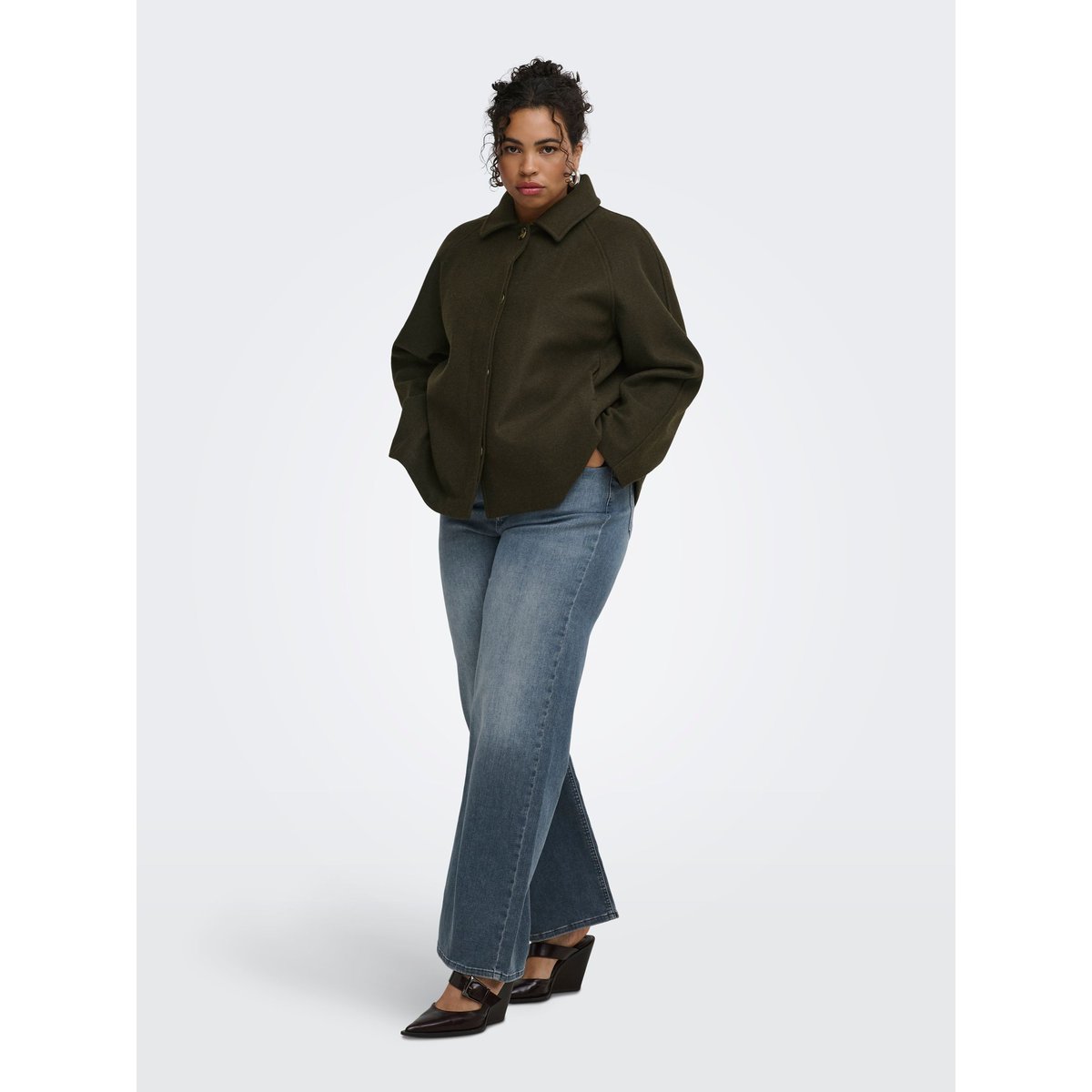 Veste dark olive, ONLY CARMAKOMA