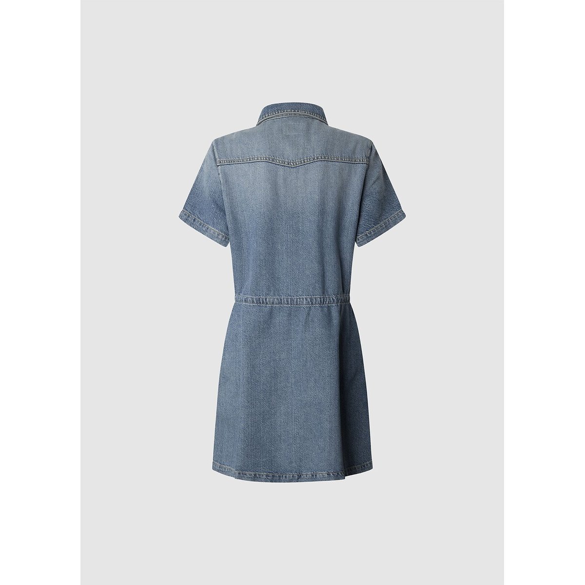 Denim Short Sleeve Dress denim, PEPE JEANS