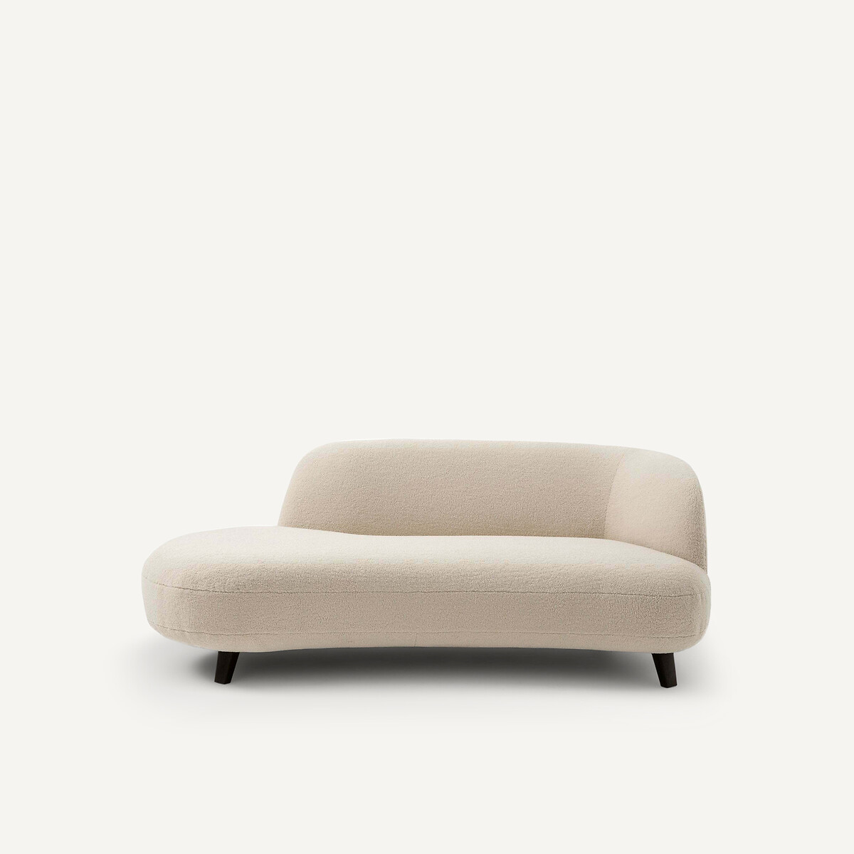Canapé dormeuse en polyester bouclette, ROSEBURY craie, AM.PM X EMMANUEL GALLINA