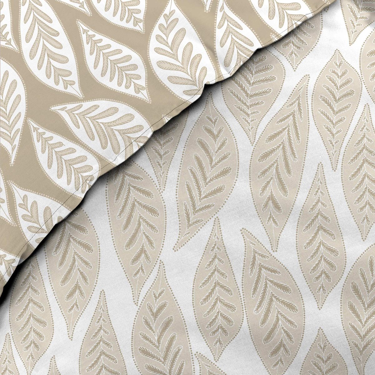 Parure de lit Mareva beige, DOUCEUR D'INTÉRIEUR