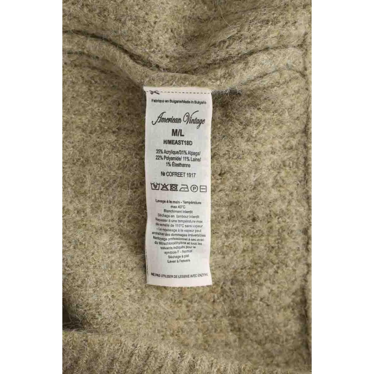 Pull - Très Bon État kaki, AMERICAN VINTAGE