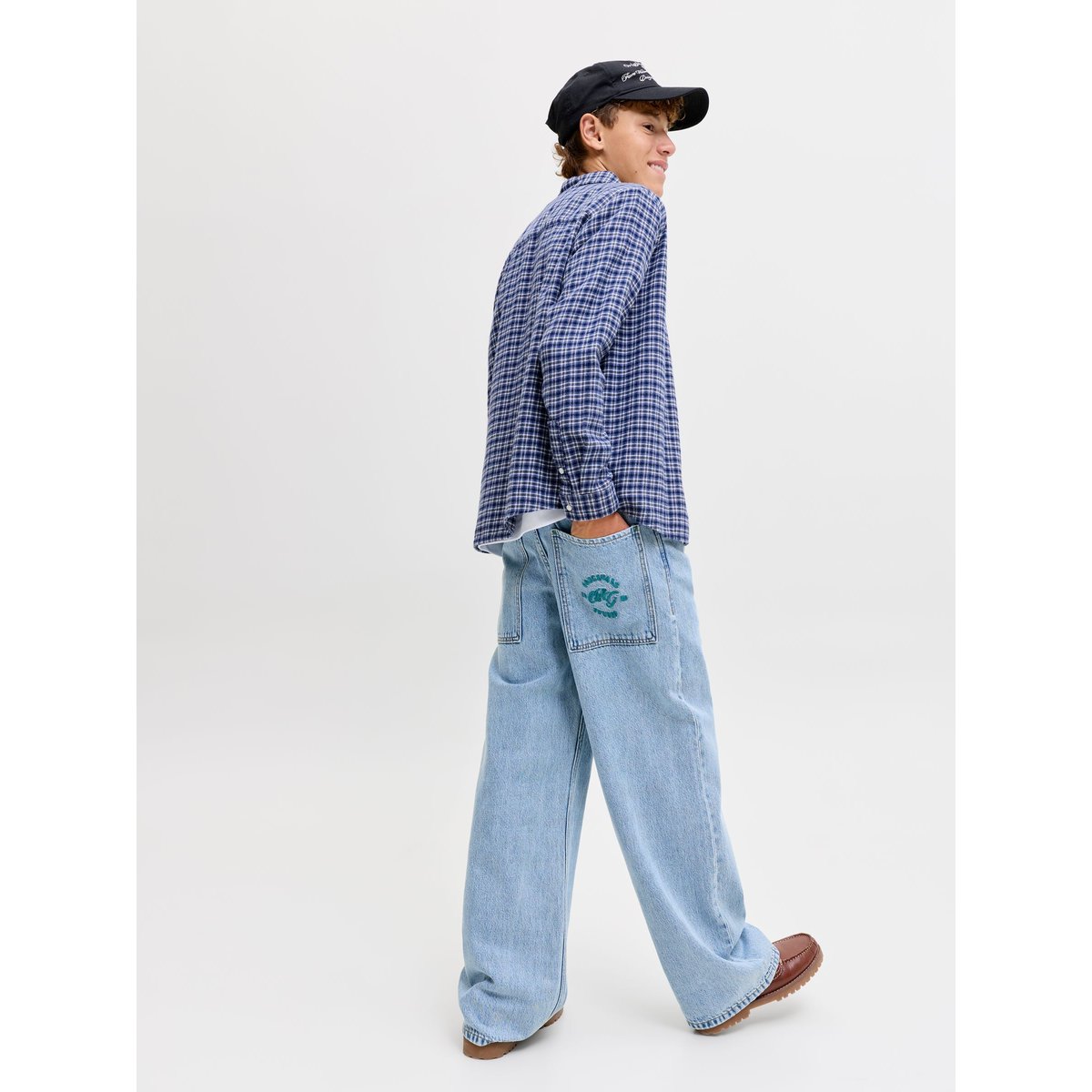 Jean À Coupe Wide blue denim, JACK & JONES JUNIOR