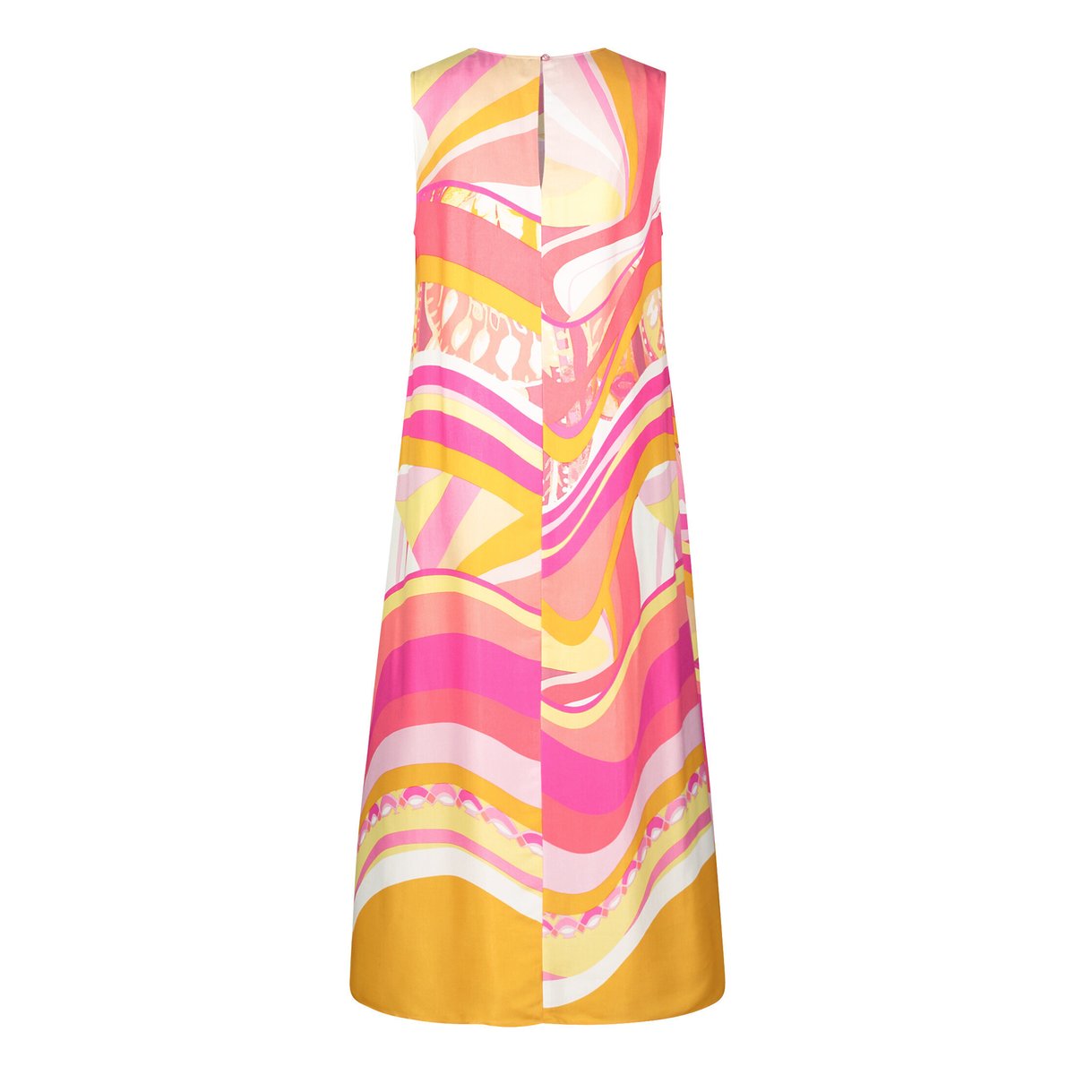 Robe d'été à encolure ronde rosé/yellow, BETTY BARCLAY