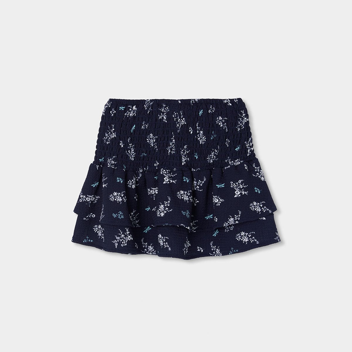 Jupe fille imprimé fleurs et libellules multicolore, BOBOLI