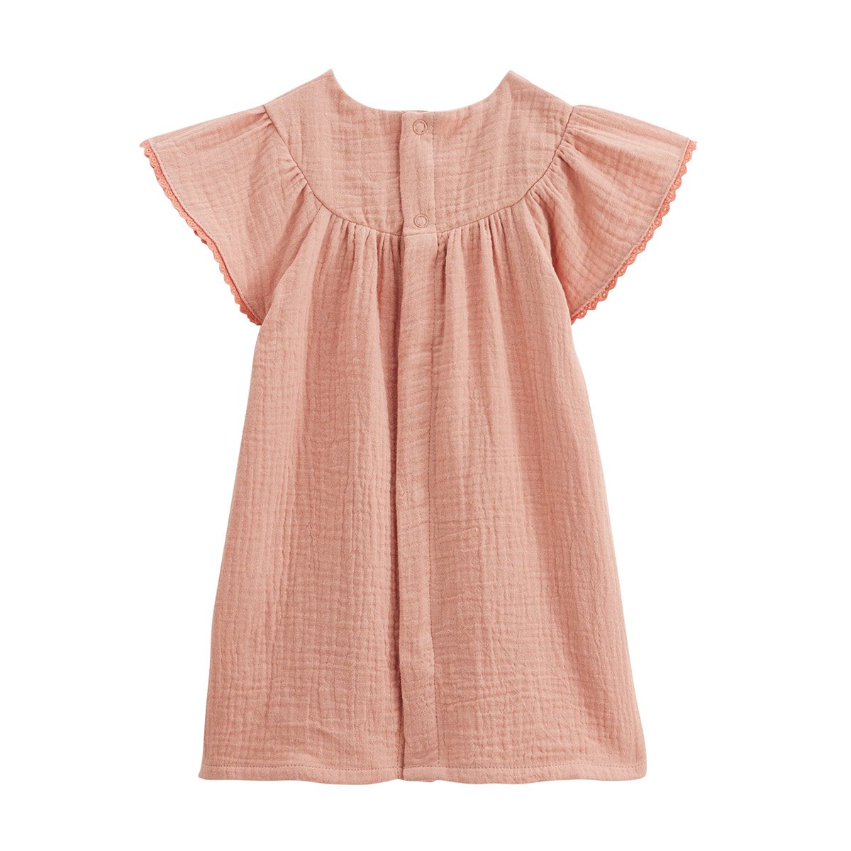 Robe enfant en gaze de coton Mindanao rose, PETIT BEGUIN