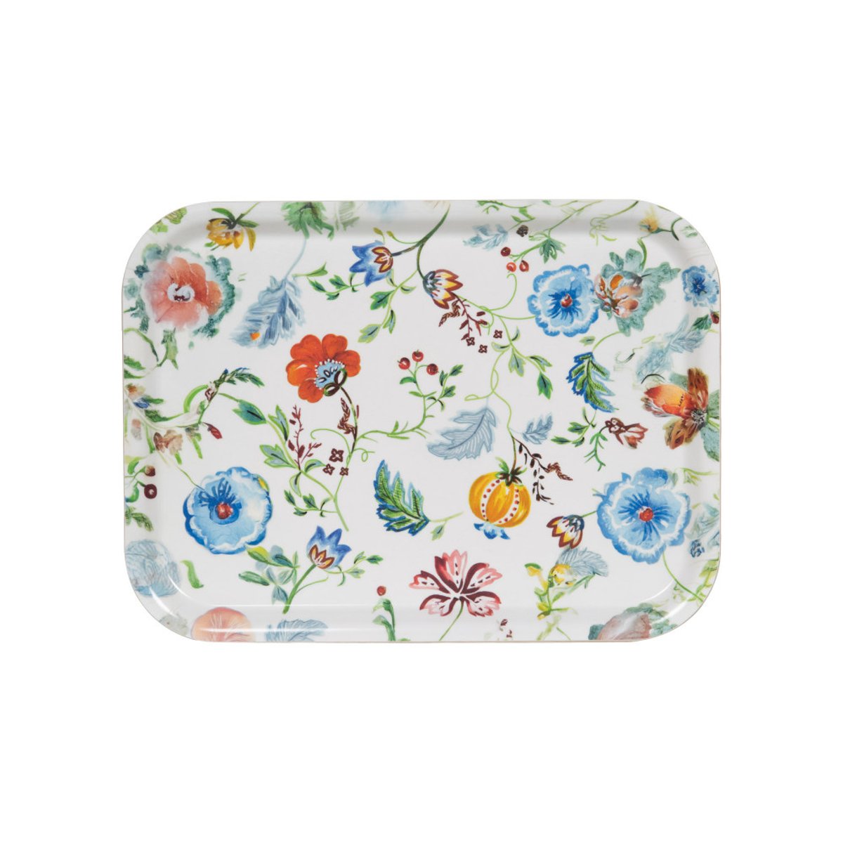Plateau rectangulaire Camelia 27cm x 20cm multicolore, TABLE PASSION