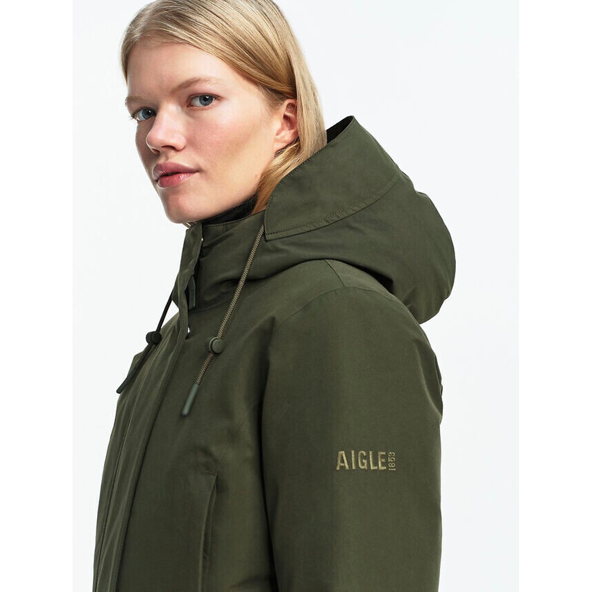 PARKA DUVET AJUSTEE GORE-TEX® kaki, AIGLE