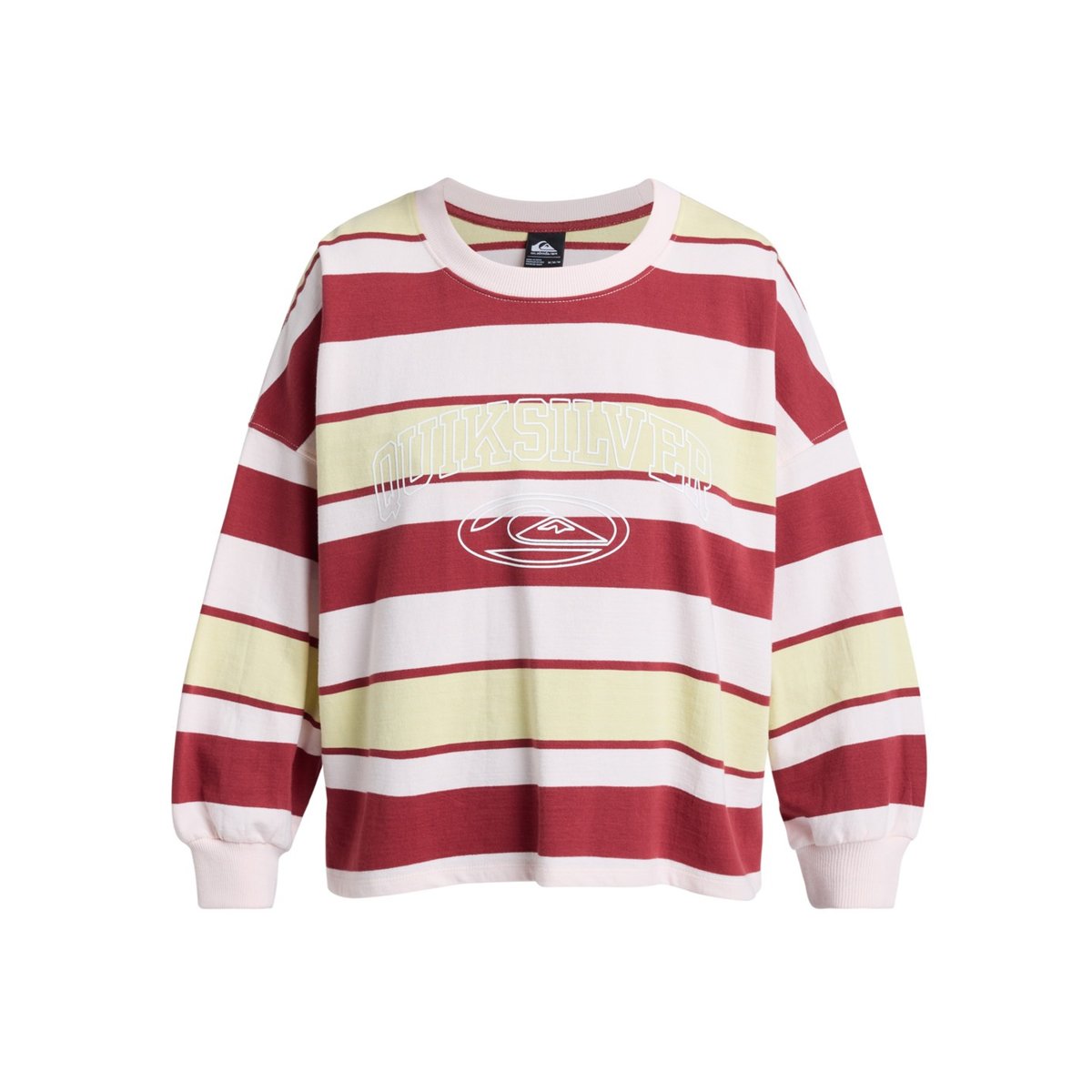 Sweat BRIGHT rouge burnt russet stripes qsw, QUIKSILVER