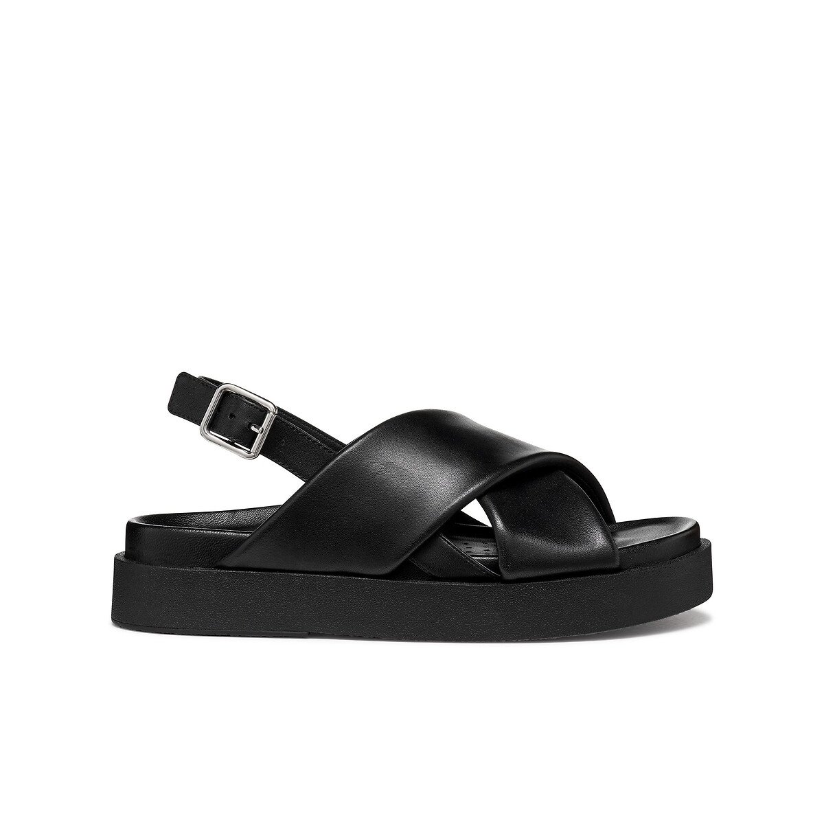 Sandales en cuir semelle épaisse ADELASH noir, GEOX