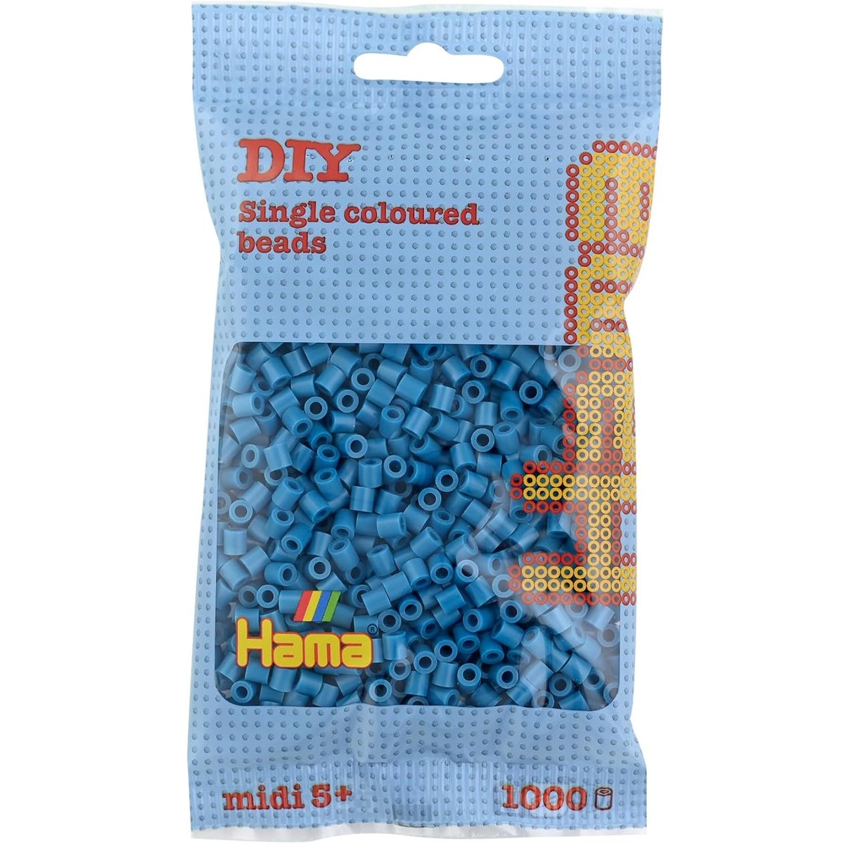 Sachet 1000 perles plastique bleu, HAMA