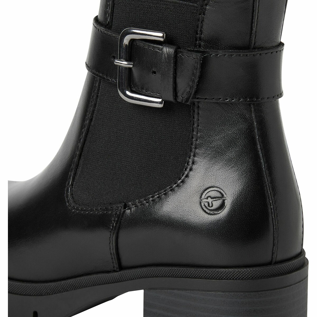 Leather Ankle Boots black, TAMARIS