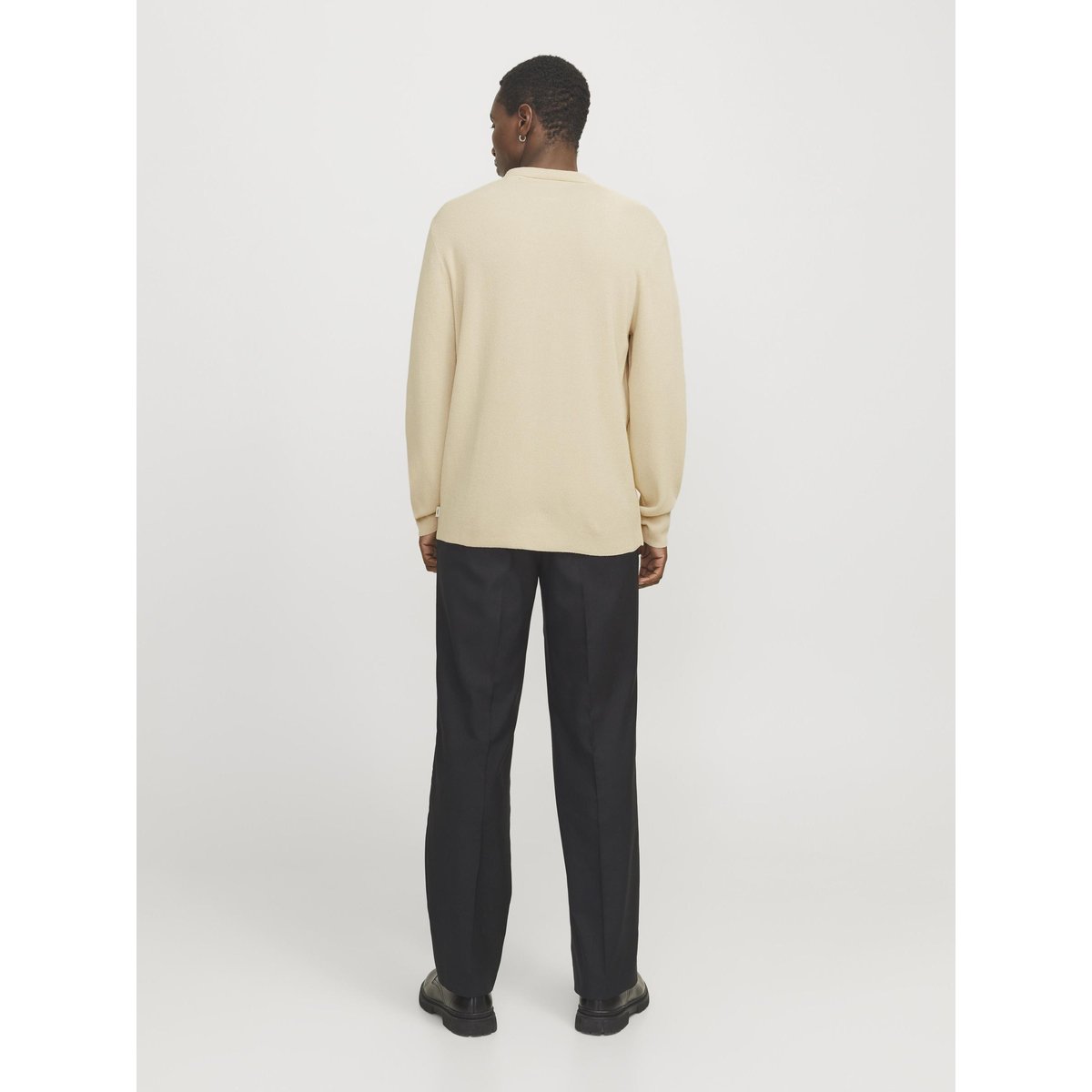 Polo Tricoté blanche - summer sand, JACK AND JONES PREMIUM