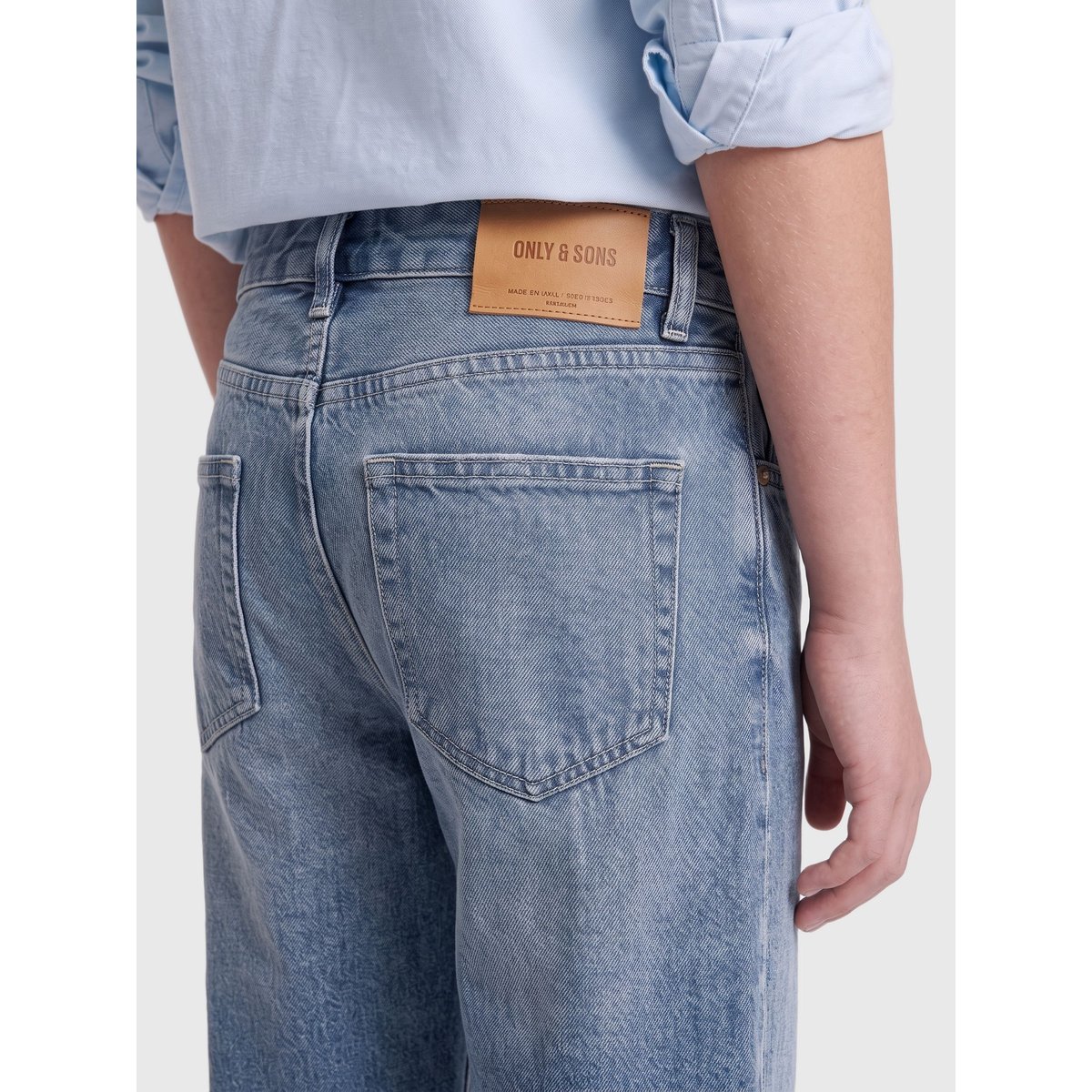 Jean À Coupe Ample bleue - special blue grey denim, ONLY & SONS JUNIOR