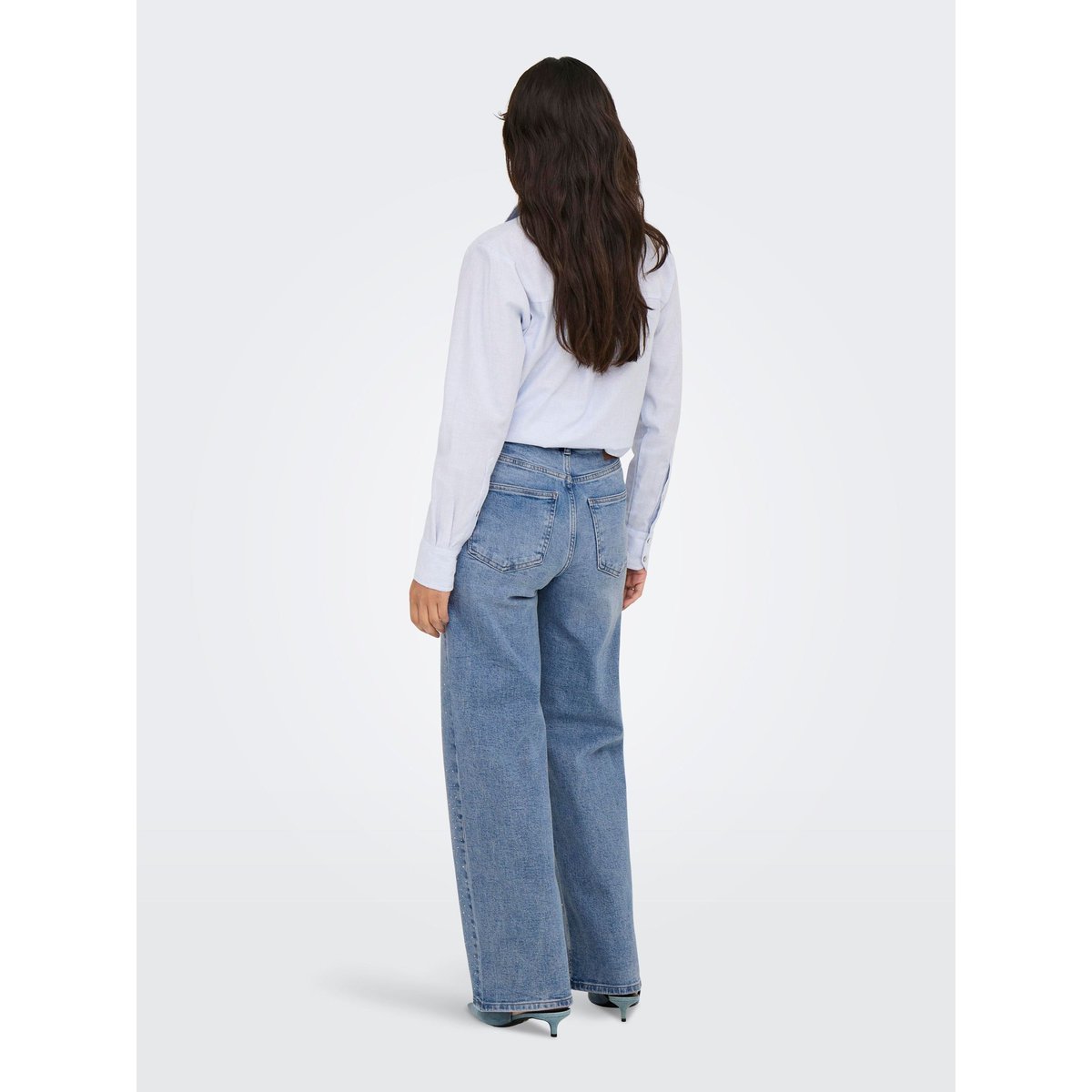 Jean À Jambe Large medium blue denim, ONLY