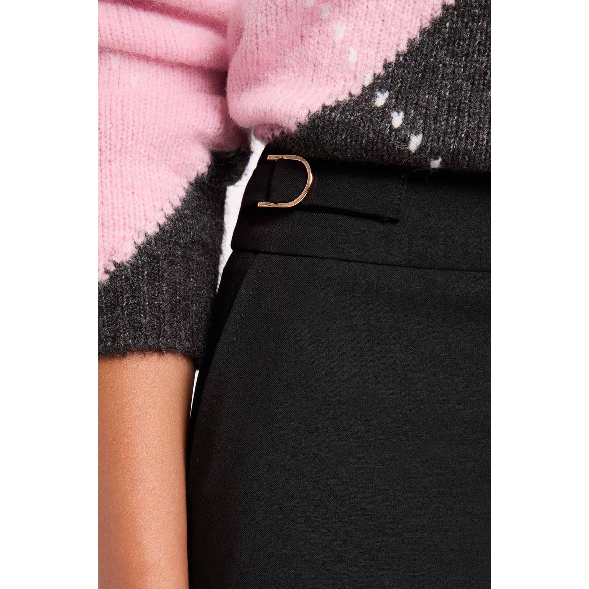 Pantalon court noir noir, MORGAN