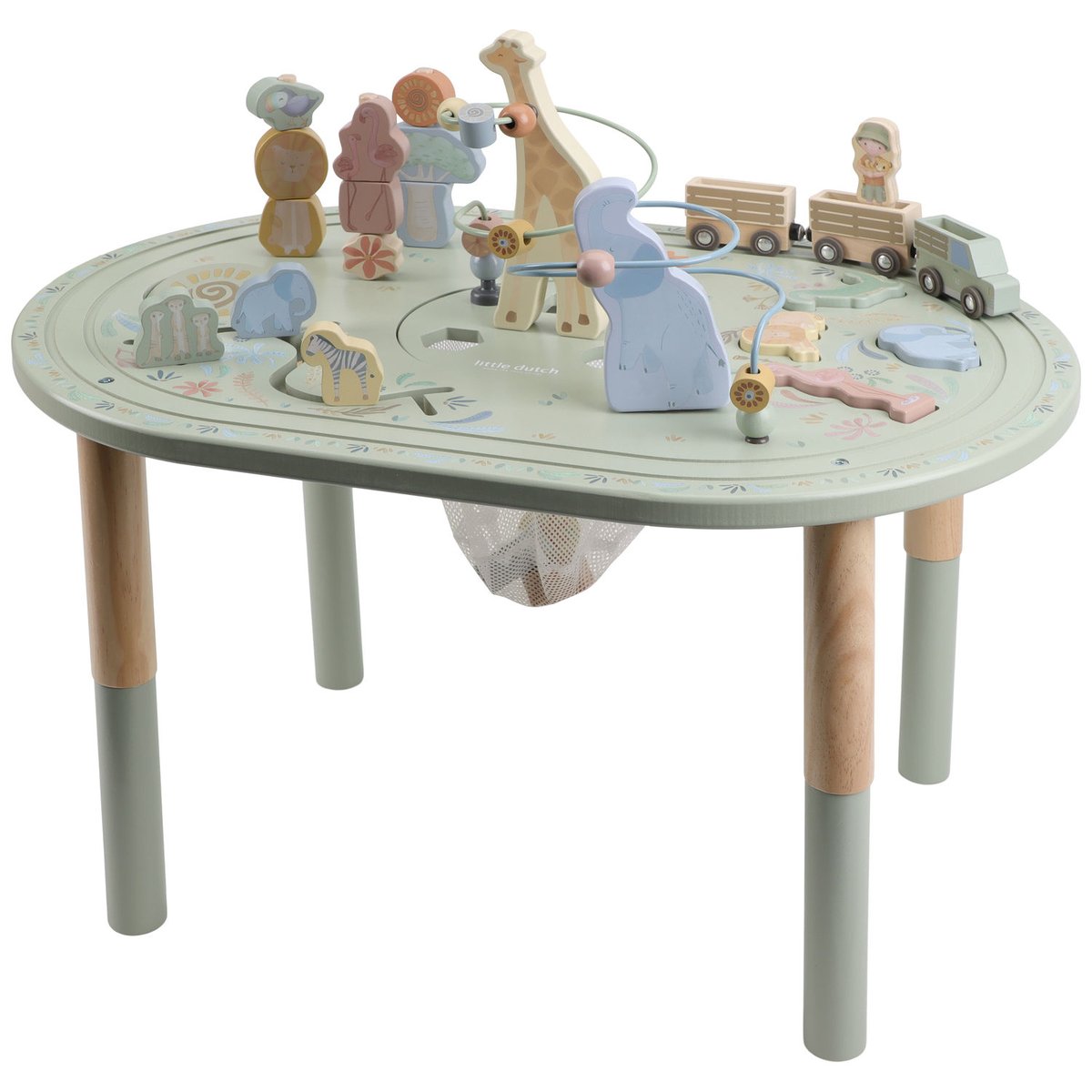 Grande table d'activités vert,multicolore,bois, LITTLE DUTCH