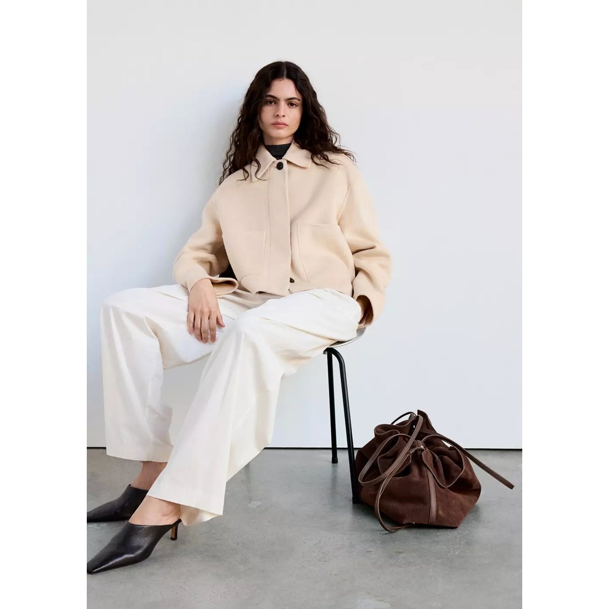 Veste jandra écru, MANGO