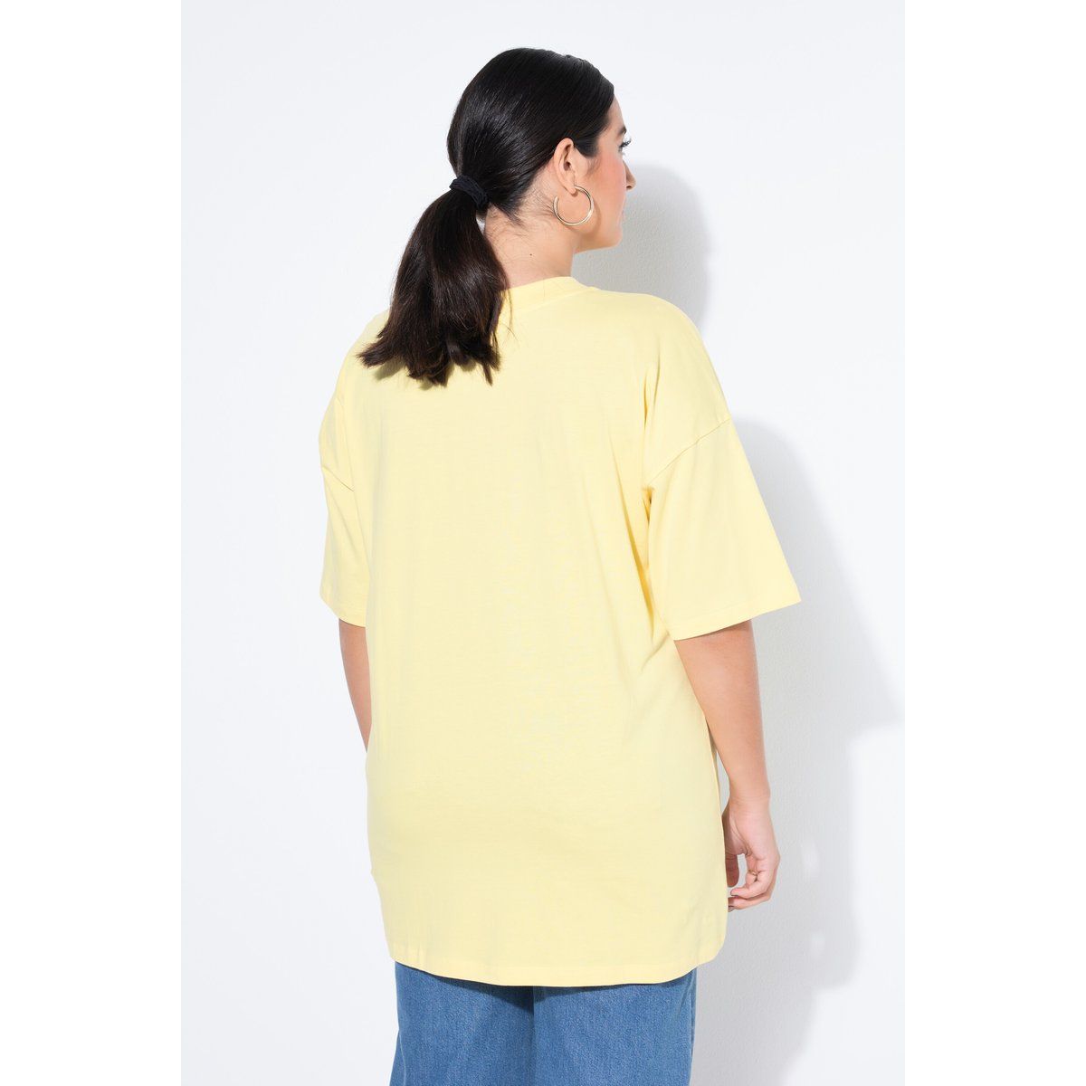 T-shirt oversize avec imprimé soleil style jaune sable, STUDIO UNTOLD