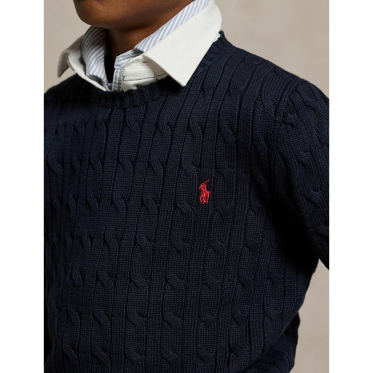 Pull torsadé bleu marine, POLO RALPH LAUREN