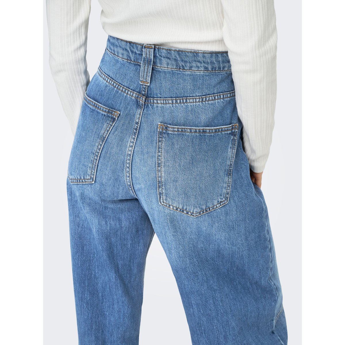 Jean À Coupe Ample medium blue denim, ONLY