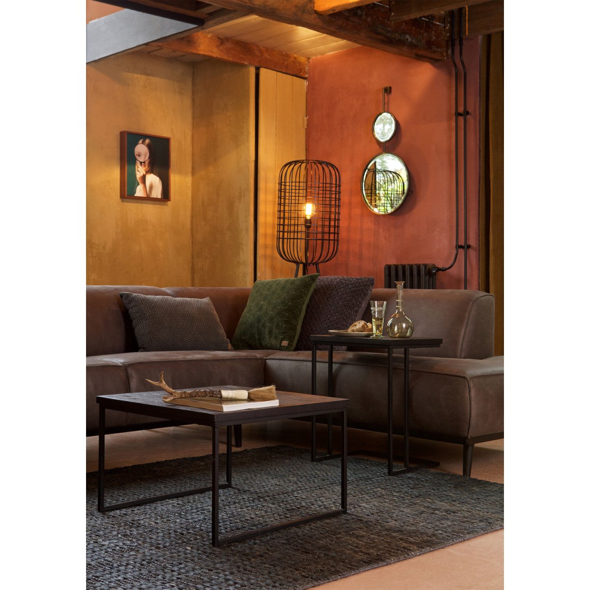 Table d'appoint en teck recyclé - SHARING noir, WOOOD