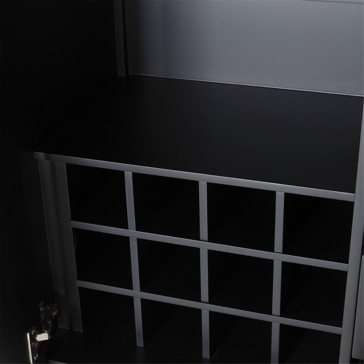 Meuble bar bois et miroir style glamour noir et miroir, RECOLLECTION