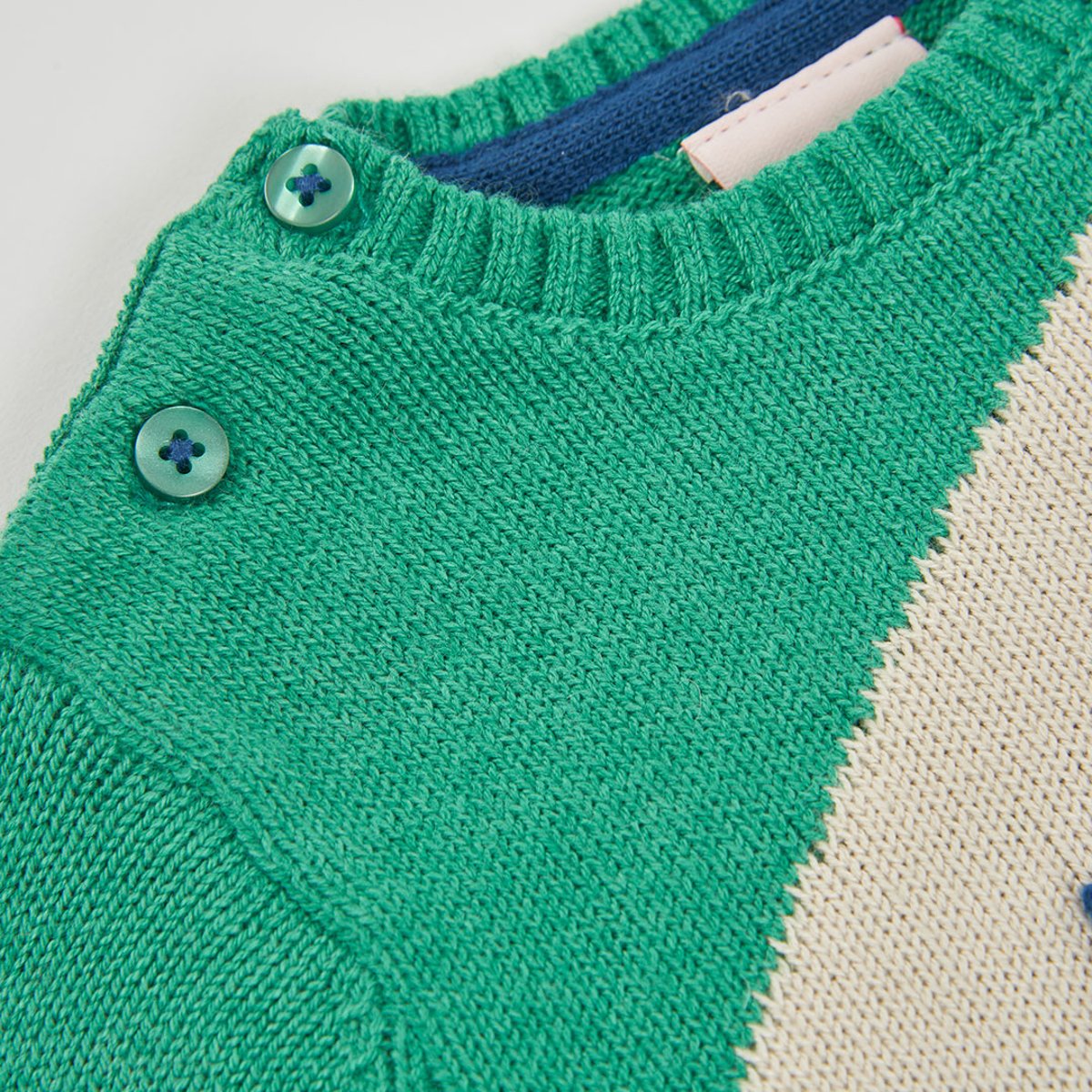 Pull bébé garçon imprimé éléphant vert, BOBOLI