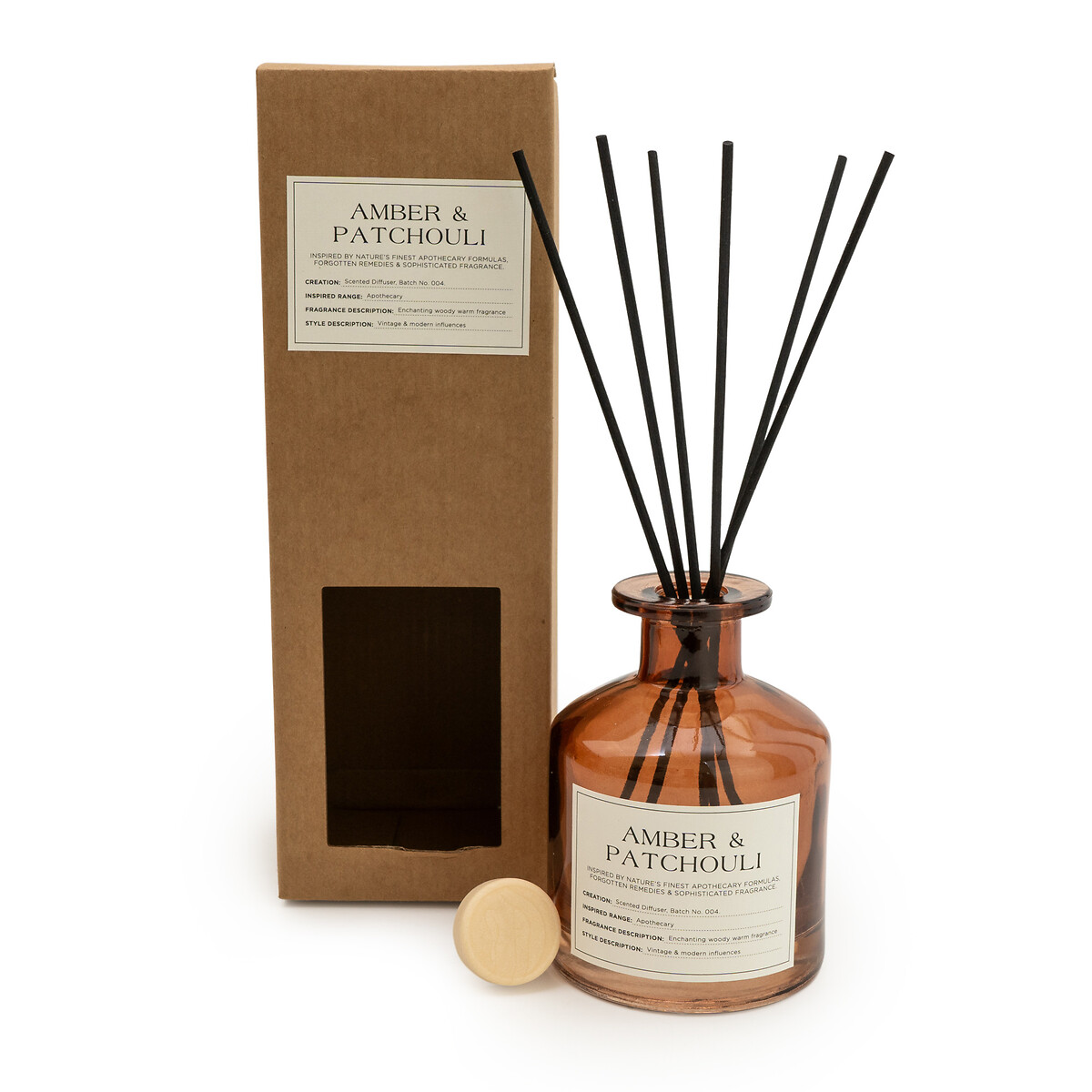 Apothecary Amber & Patchouli Diffuser, 250ml amber, SO'HOME