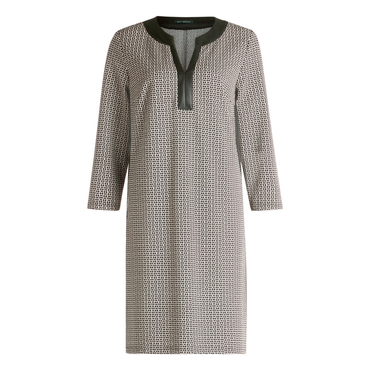 Robe en jersey à poches extérieures blanc/noir, BETTY BARCLAY