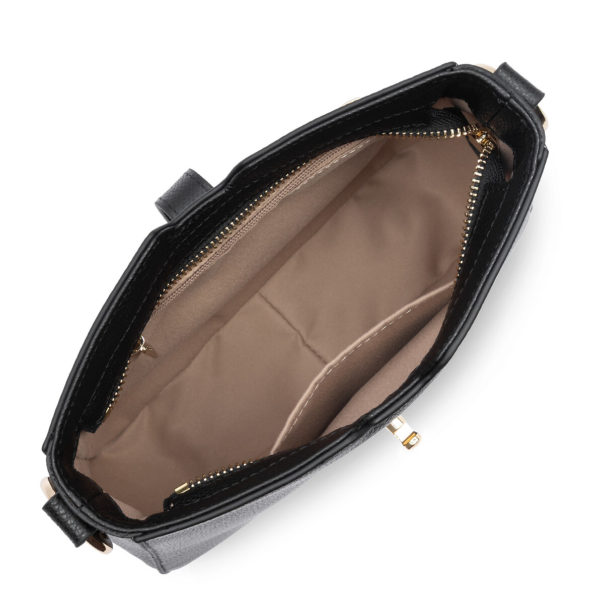 Milano Horizon Leather Handbag with Shoulder and Crossbody Straps black, LANCASTER