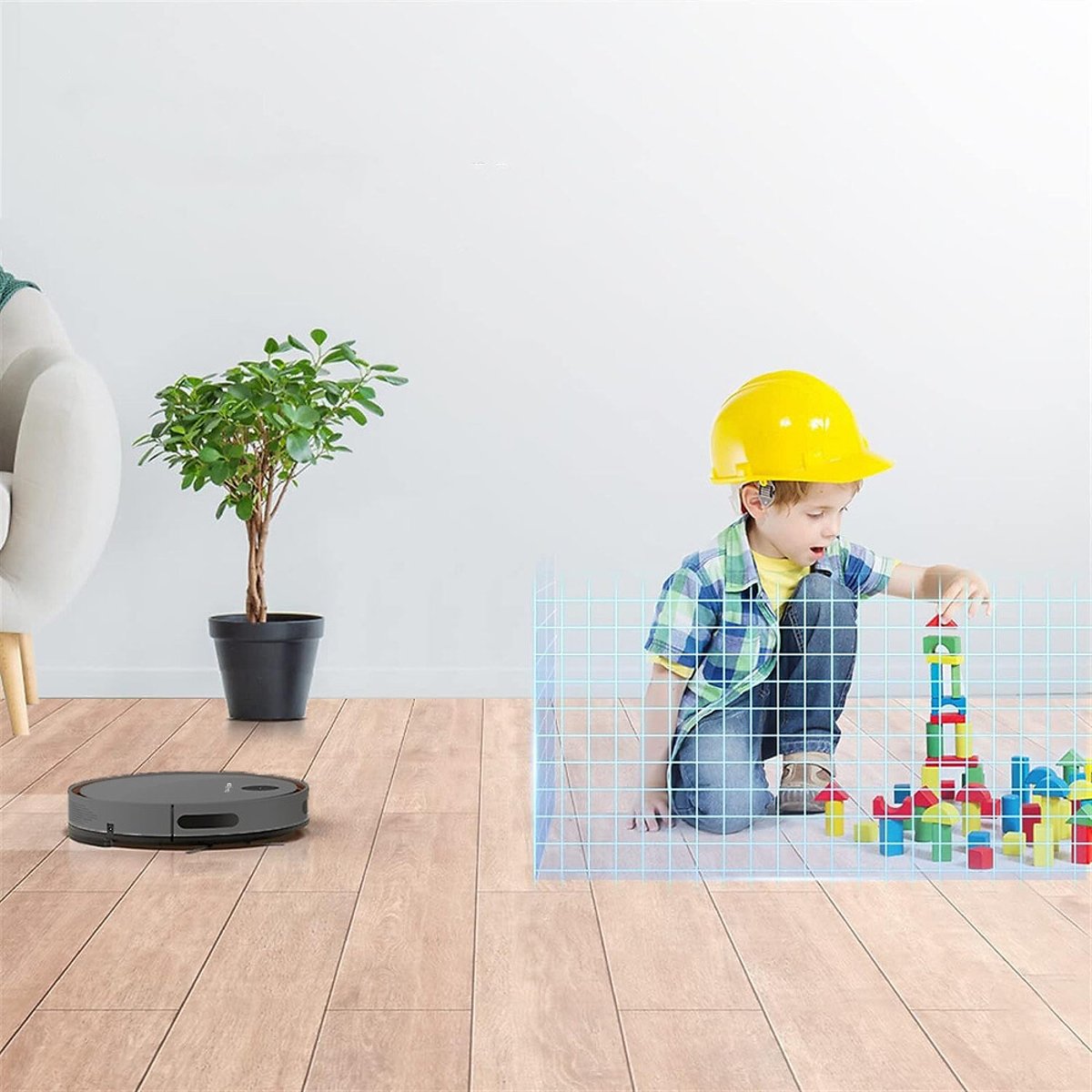 Aspirateur robot connecté Aqua Imap A50 noir, EZICLEAN