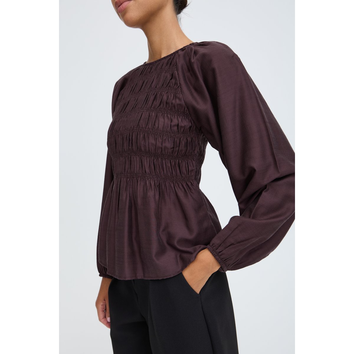 Blouse à manches longues bordeaux fudge, B.YOUNG