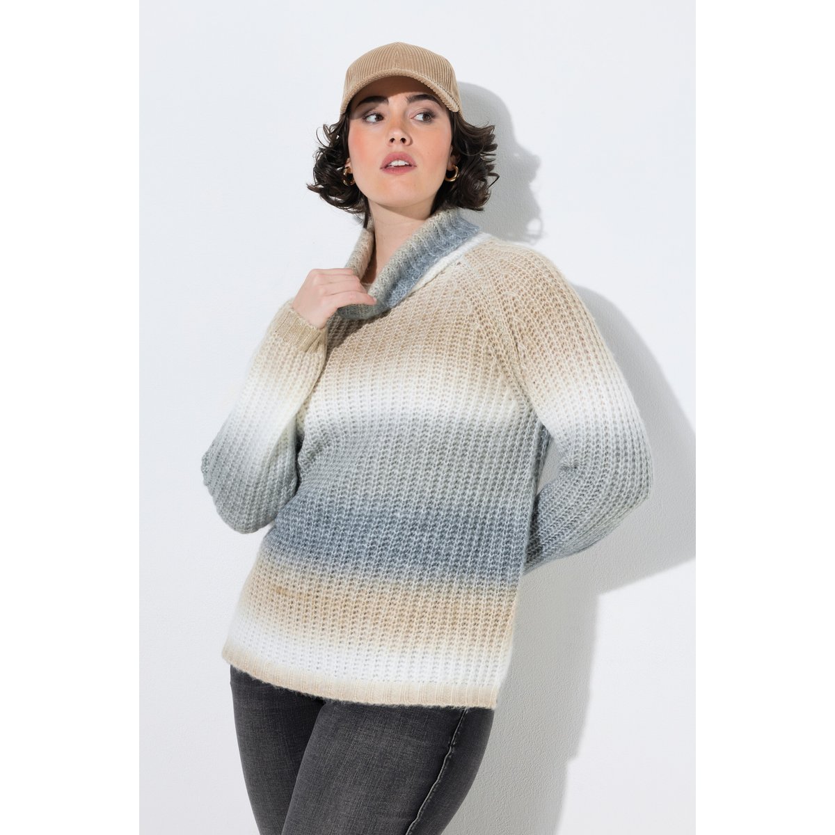 Pull avec dégradé de couleurs gris clair chiné, ULLA POPKEN