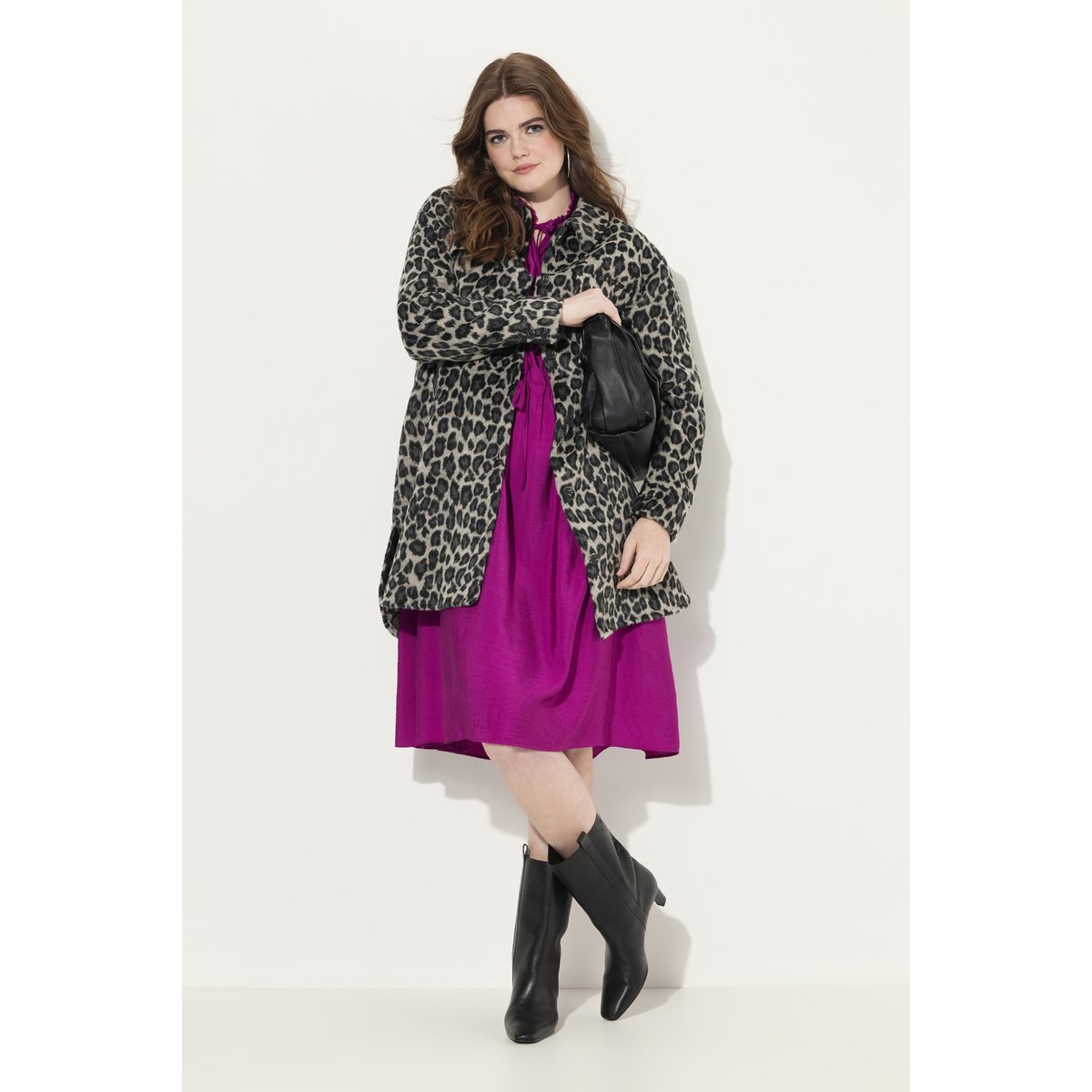 Veste chemisier motif léopard noir, ULLA POPKEN