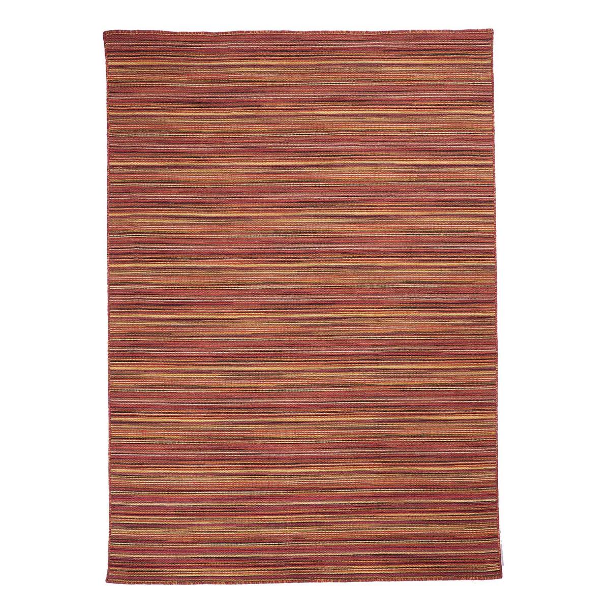 Tapis Chambre fait à la main en laine motif géométrique rouge, UN AMOUR DE TAPIS