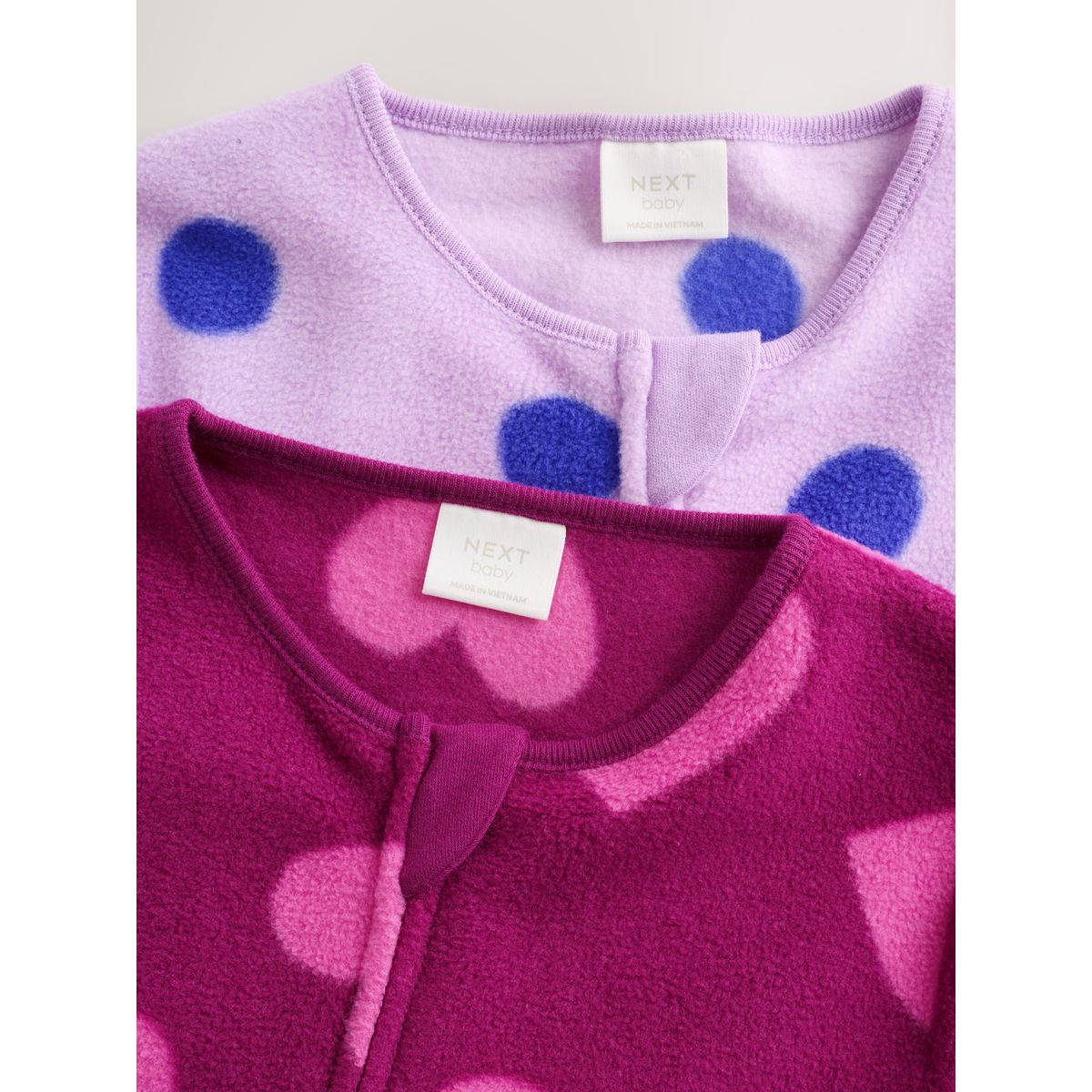 Dors-bien en micro polaire, lot de 2 violet/rose, NEXT
