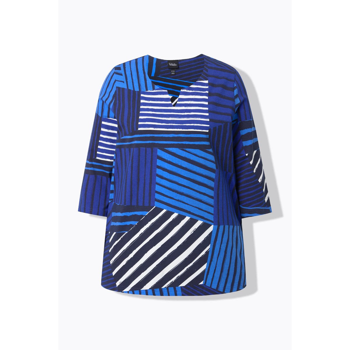 Blouse à rayures bleu cobalt, ULLA POPKEN