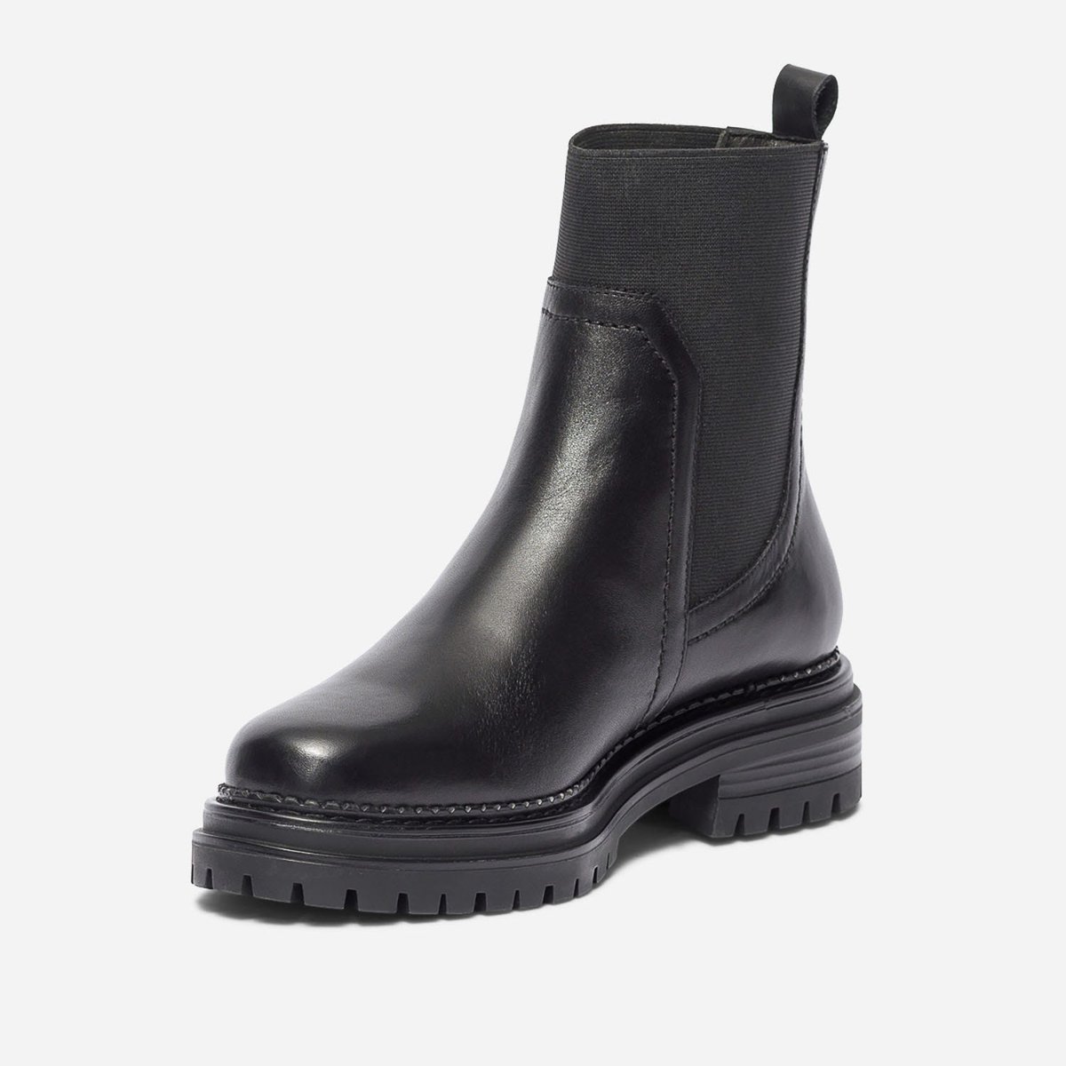 Boots en cuir POEY noir, TEXTO