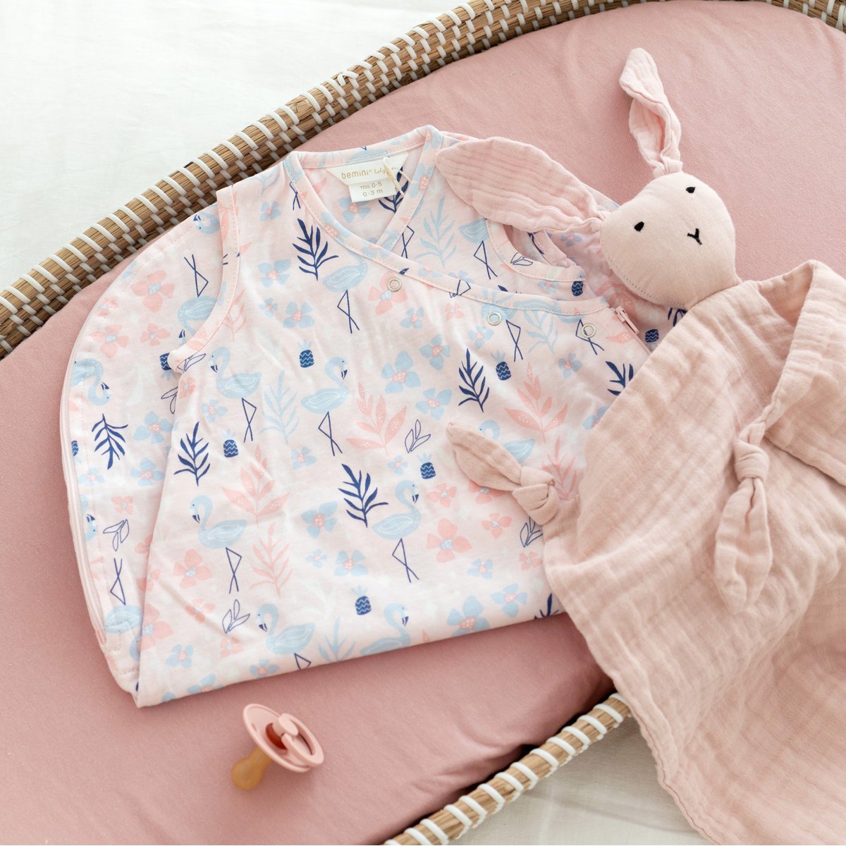 Gigoteuse sans manches été - TOG 0.5 Jersey d’été flamingo, BEMINI