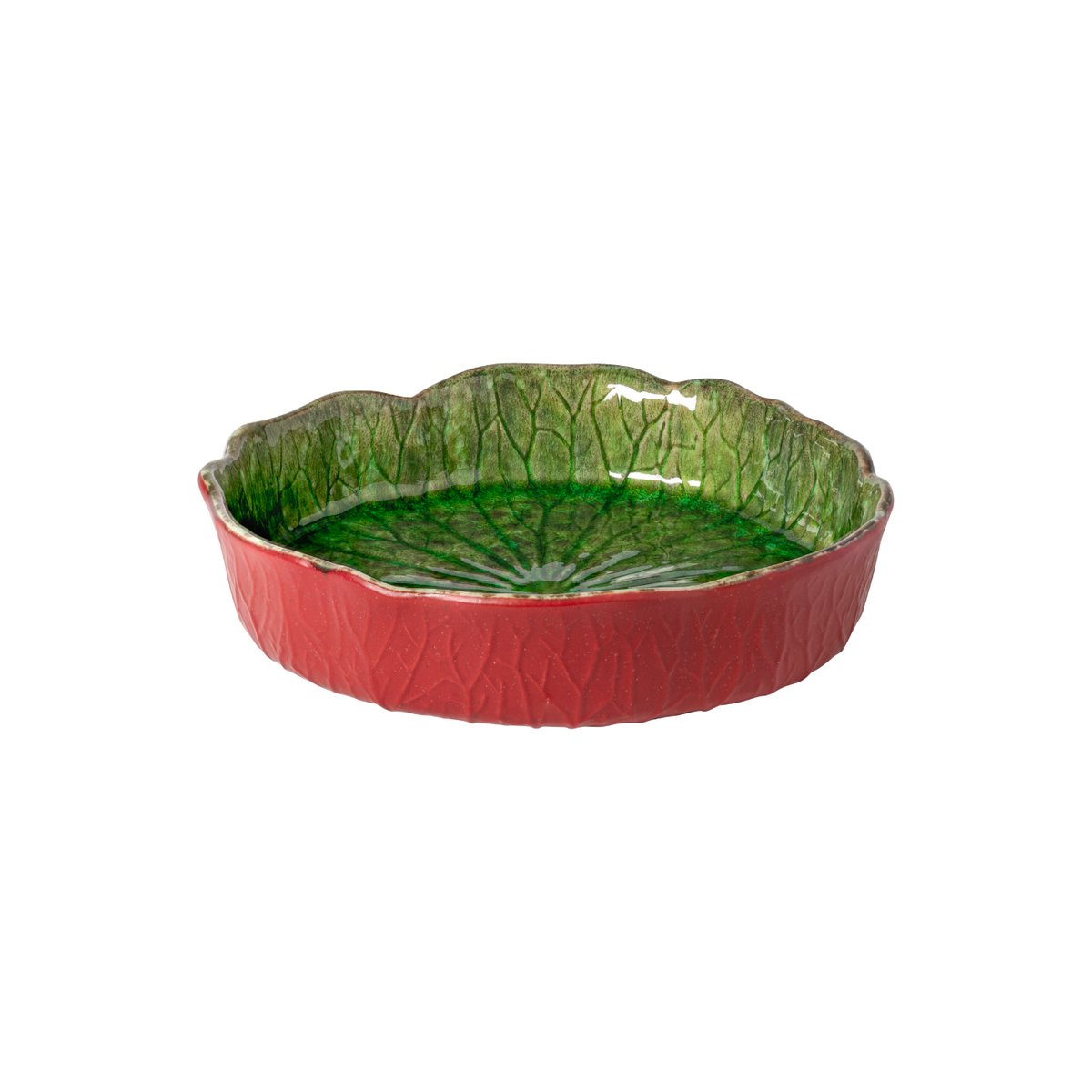 Bol creuse/à pâtes nénuphar en grès, RIVIERA vert tomate, COSTA NOVA