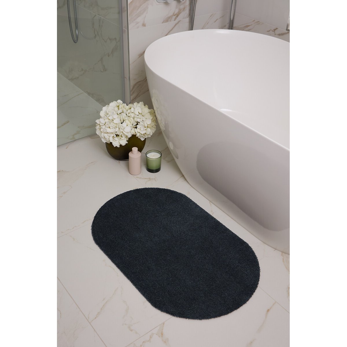 Soft Oval Bathmat charcoal, MY MAT