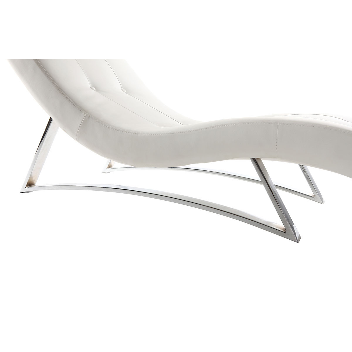Chaise longue design MONACO blanc, MILIBOO