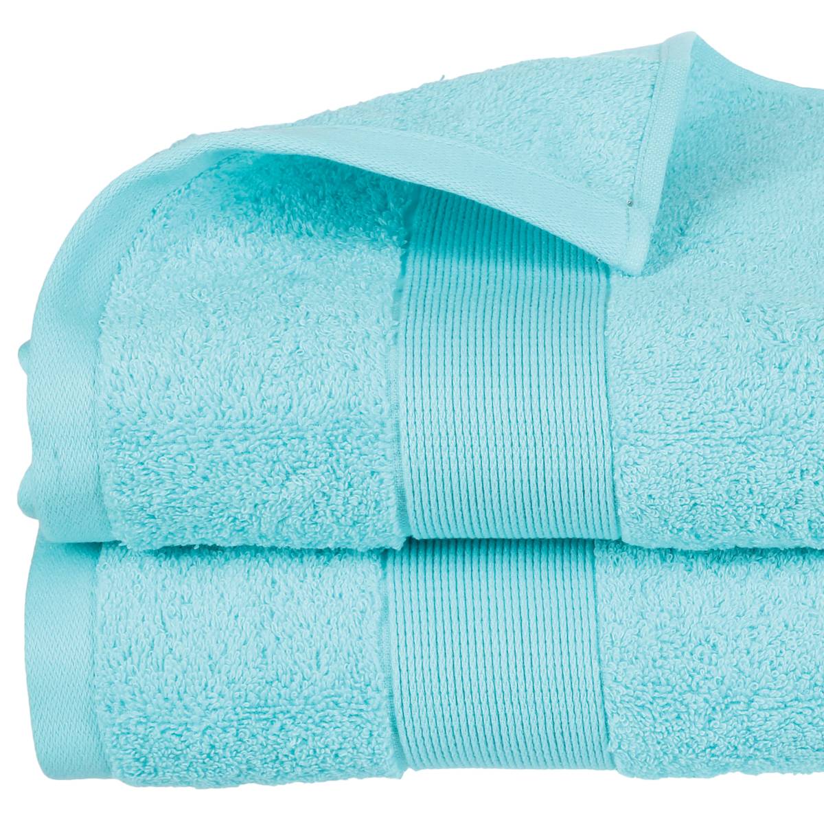 Drap de bain en coton ESSENTIEL turquoise, ATMOSPHERA