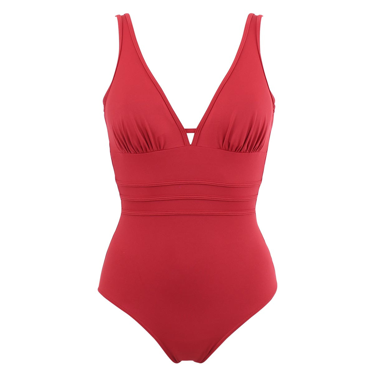Maillot de bain 1 pièce coques amovibles GRACE rouge, JANINE ROBIN