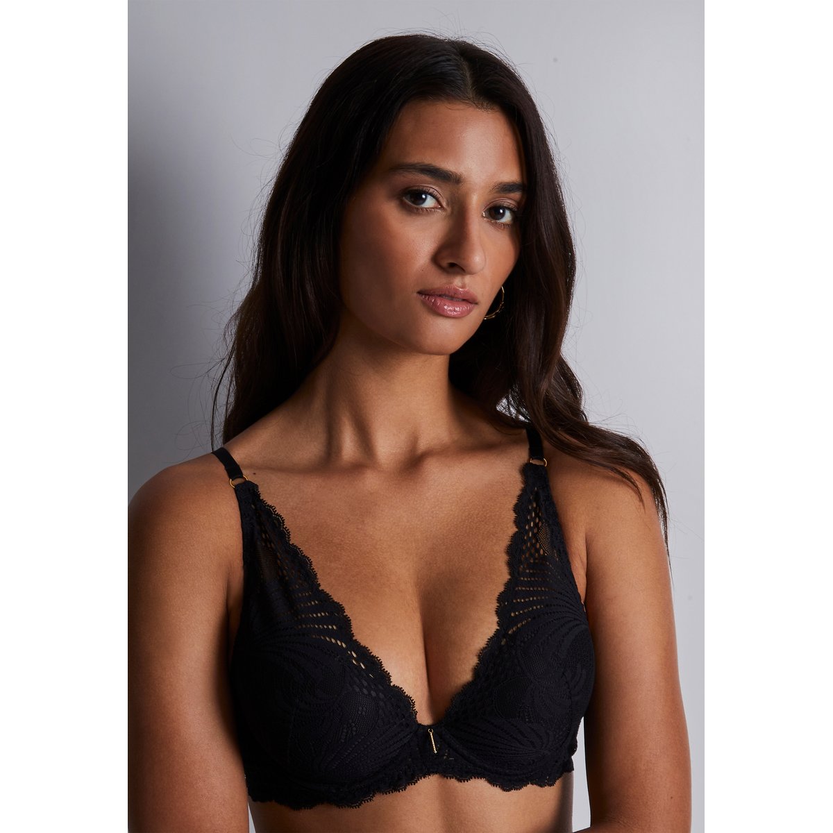 Soutien-gorge plunge foulard Rythm of Desire noir, AUBADE