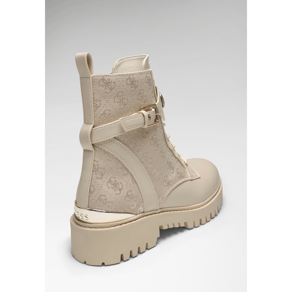 Bottes De Combat Avec Logo Olanna beige, GUESS
