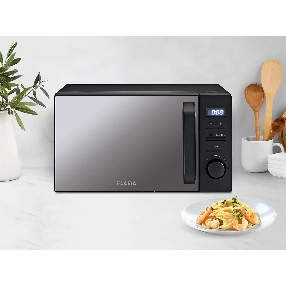Micro-Ondas 20L Digital Preto 1833FL, FLAMA preto , FLAMA