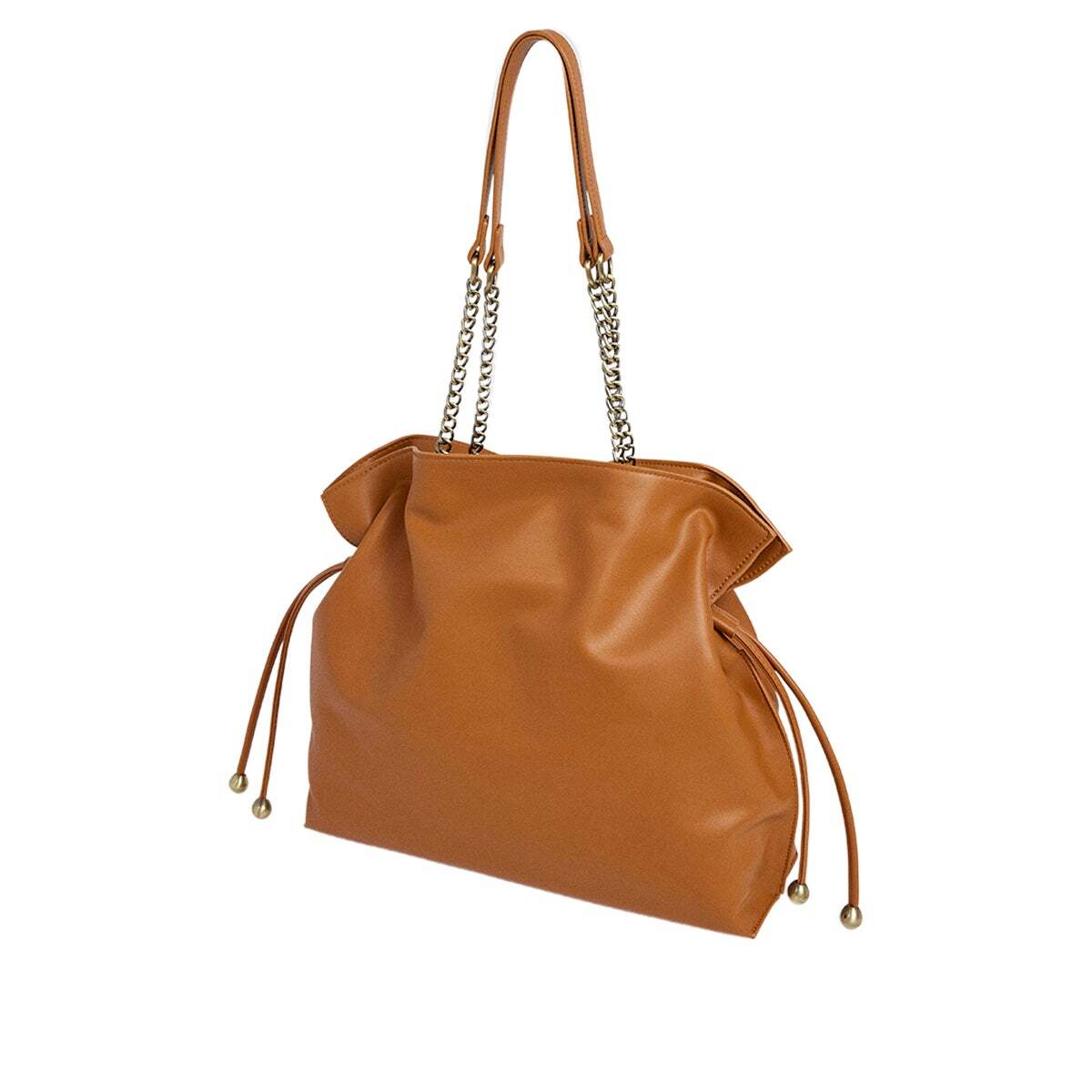 Sac Hobo Effet Cuir beige chameau, PEPE JEANS