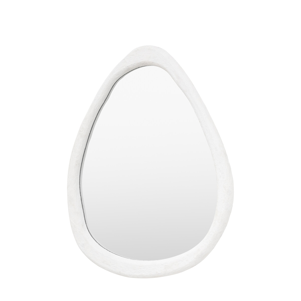 67cm Cosmo Curved Pebble Mirror in White white, ÉDITÉ