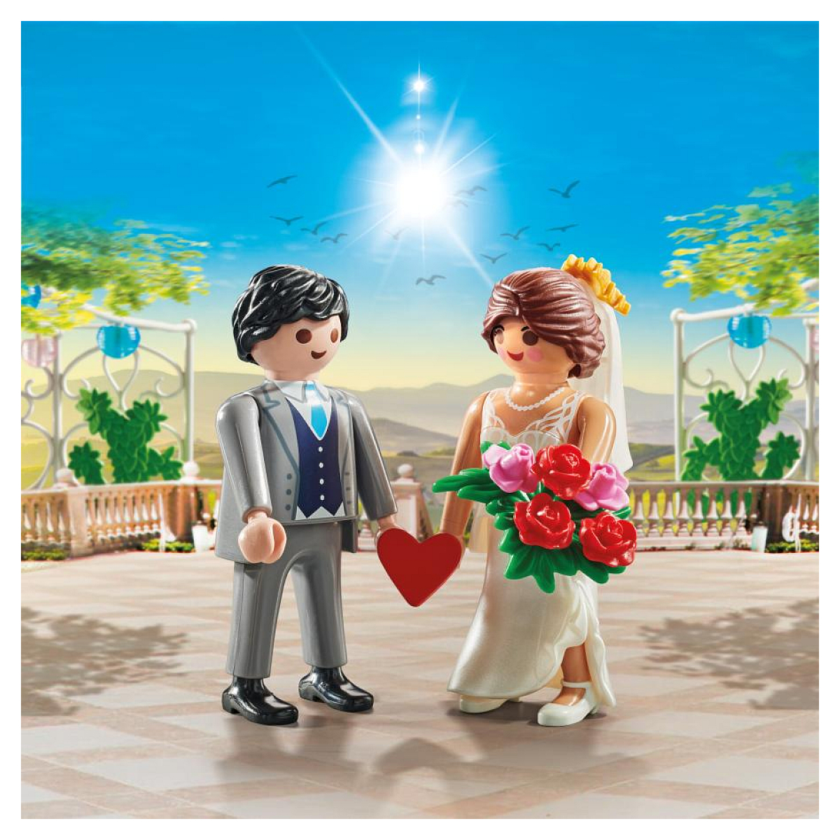 71507 - - Couple de maries bleu, PLAYMOBIL